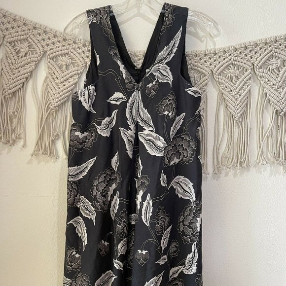 Anthropologie Floreat Soha Black and White Floral Maxi Dress Size Small S - Picture 4 of 8